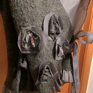 Francesco Made in Italy Large Wrap Wool Cardigan